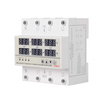 Блок защиты по напряжению РЕСАНТА АЗМ-63/3АРД регулируемый (с дисплеем)